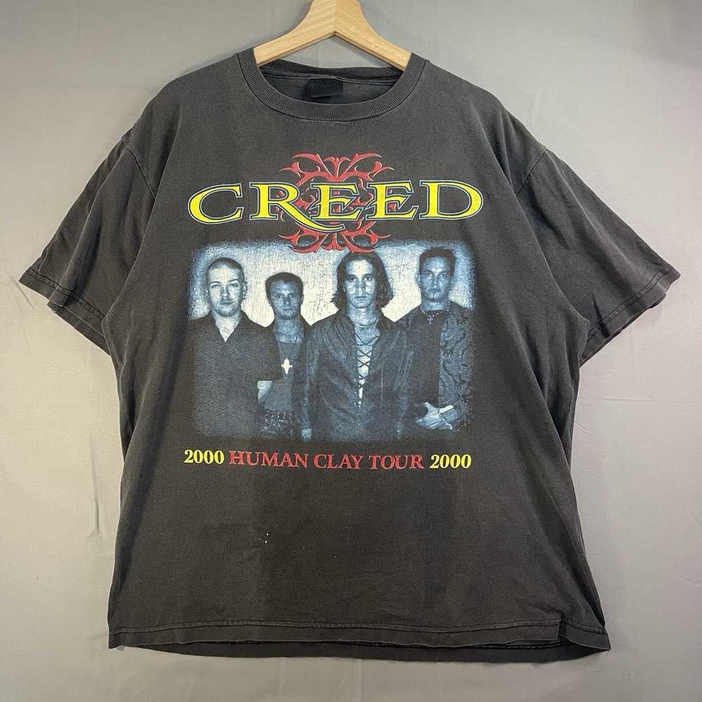 Vintage 2000s Creed Human Clay Tour Vintage Band T-Shirt Black Men's XL Changes